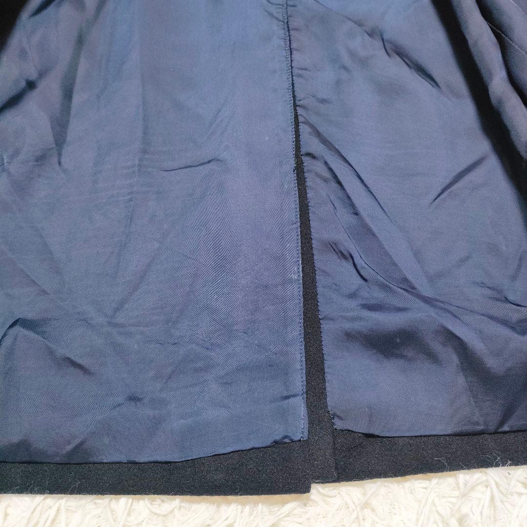 【カシミヤ100%】 delfina 伊勢丹　ステンカラーコート　紺　メンズ