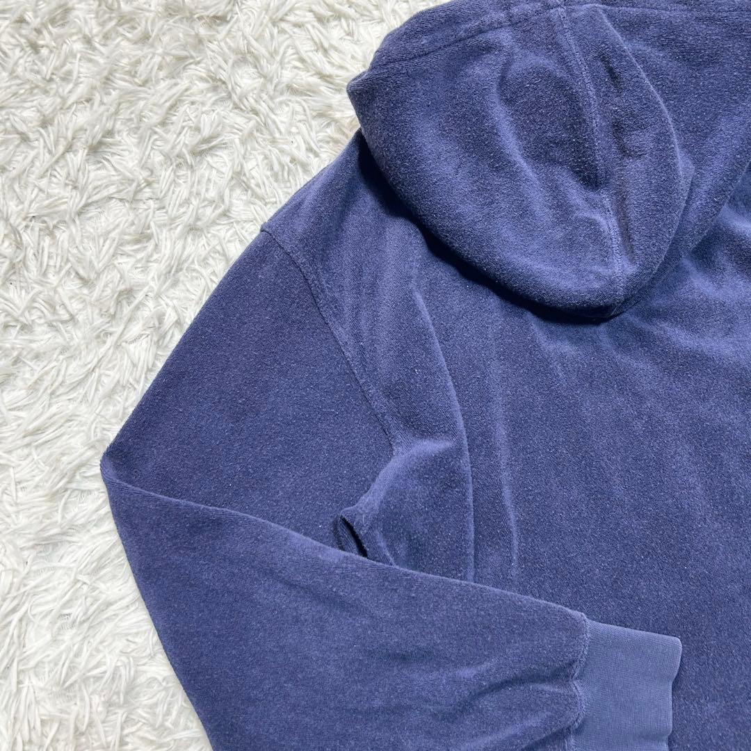 90s ポロバイラルフローレン ジップアップパーカー ネイビー メンズS相当