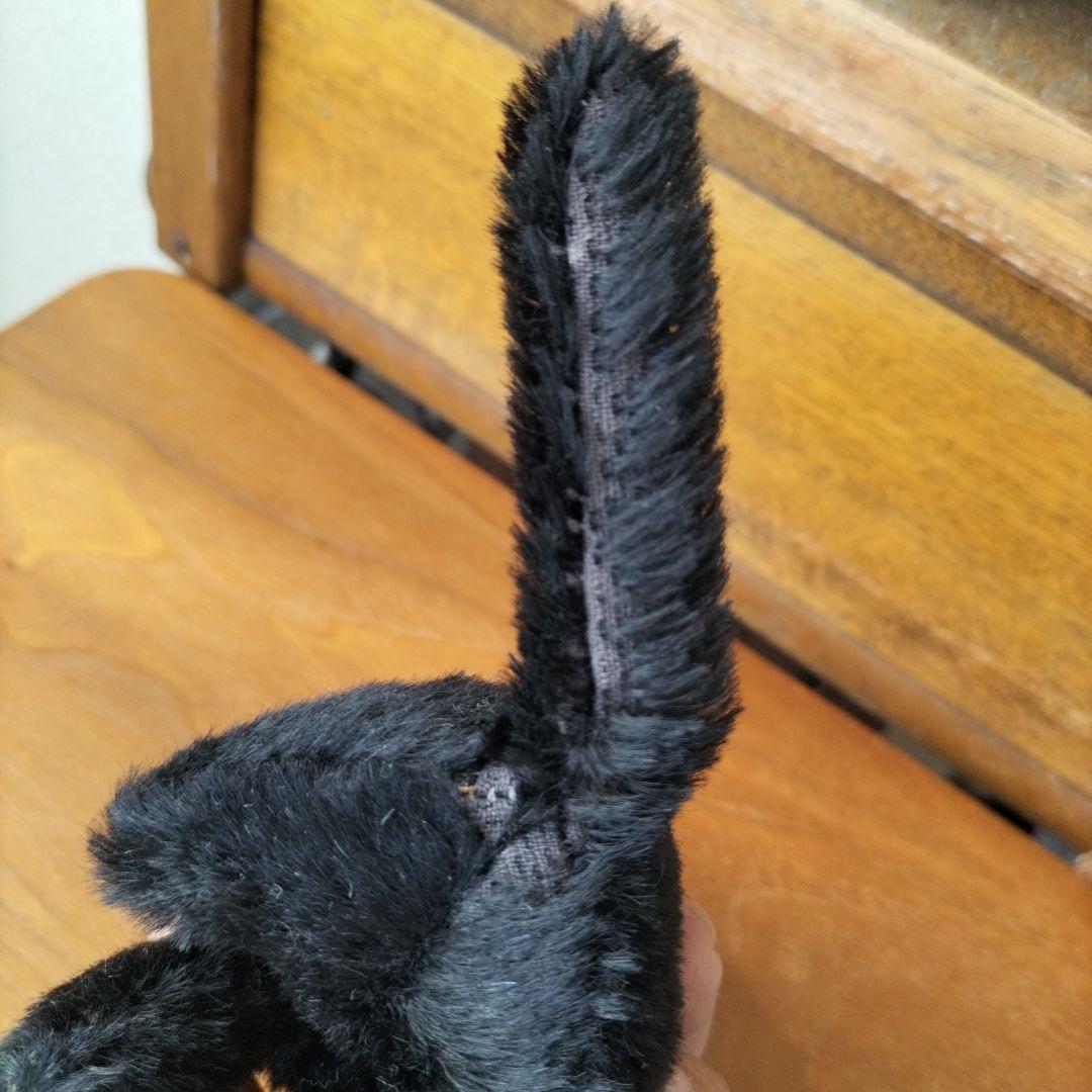 ビンテージ　シュタイフ　kitty キャット　黒猫