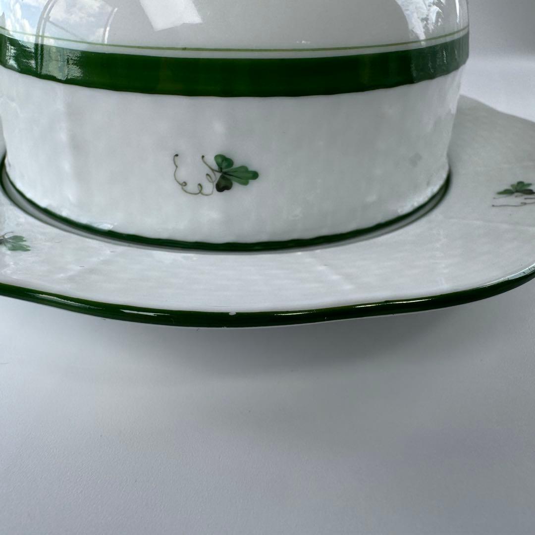 ヘレンド　バターディッシュ　蓋付きバター入れ　バター皿　ウィーンの薔薇