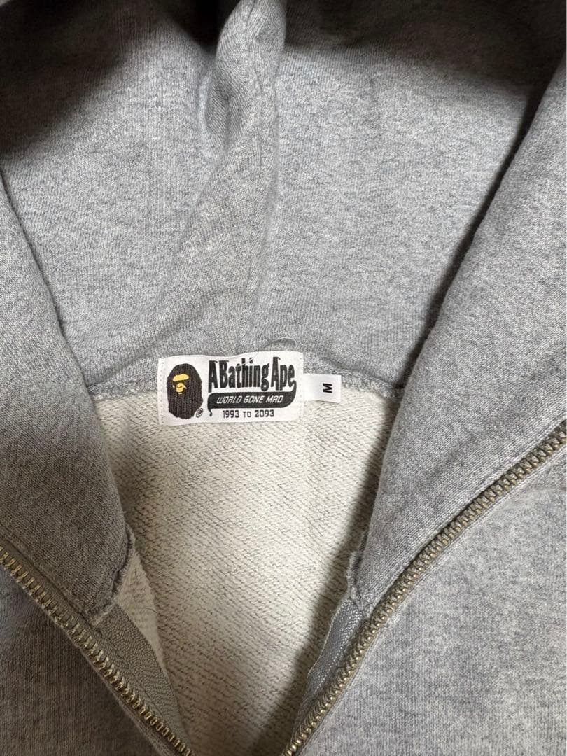 金タク付き正規品ABATHINGAPEジップパーカー