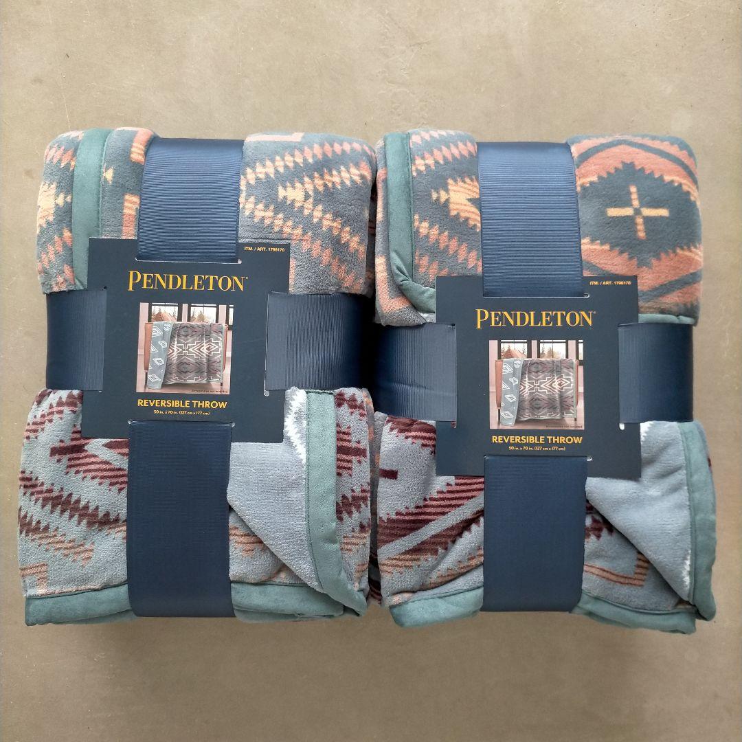 ペンドルトン 大判ひざ掛け リバーシブル 127cm x 177cm 2点セット