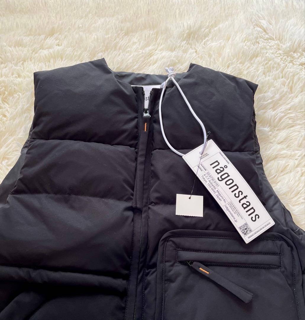 någonstansナゴンスタンスダウンベスト黒ブラックM