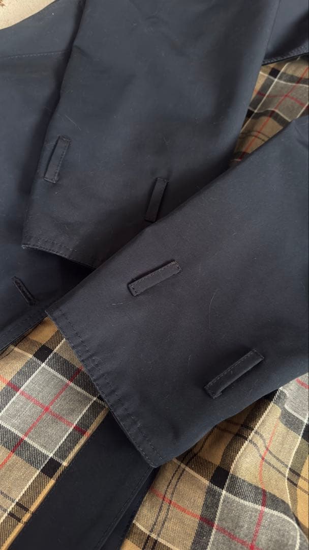 Barbour WHITLEYネイビー ダブル トレンチコート