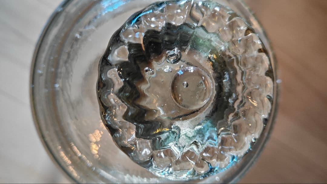 【希少】アンティーク 手吹きガラス 蓋付 硝子瓶 気泡 ゆらゆら 昭和レトロ