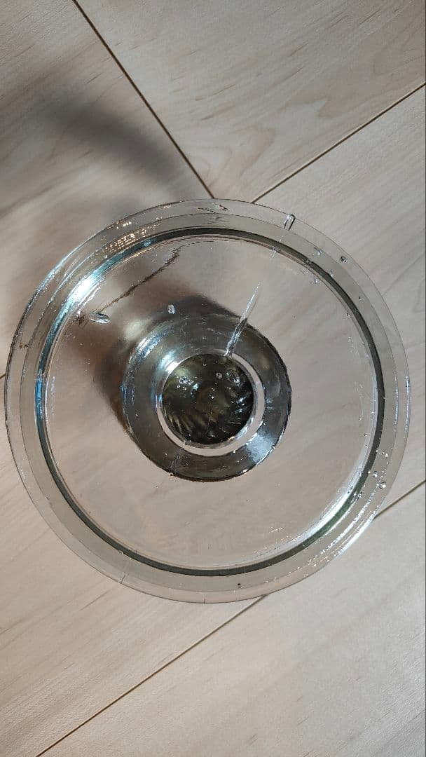 【希少】アンティーク 手吹きガラス 蓋付 硝子瓶 気泡 ゆらゆら 昭和レトロ