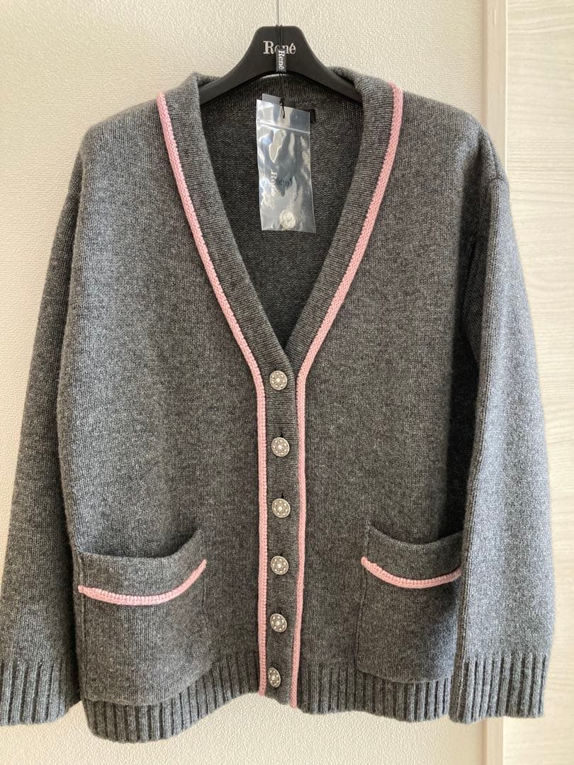 René グレー カーディガン 36 ケープ　　ポンチョ