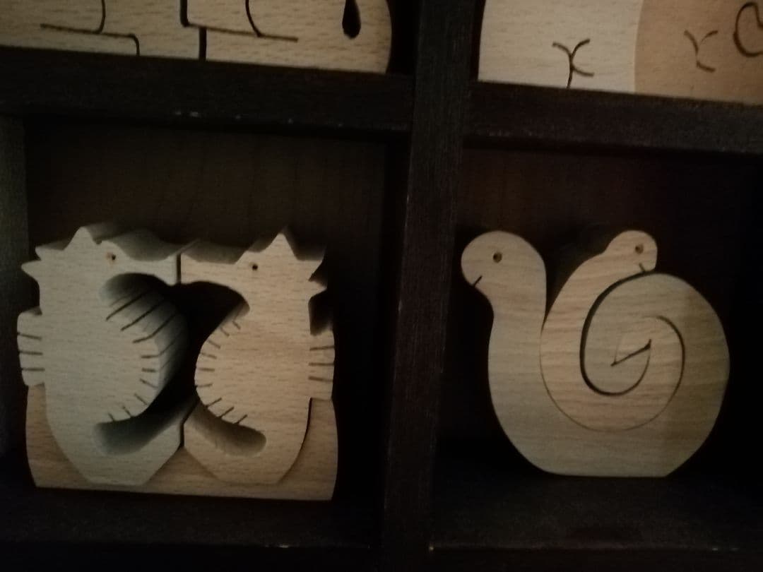 干支　木製　置物　玄関　インテリア　十二支　かわいい