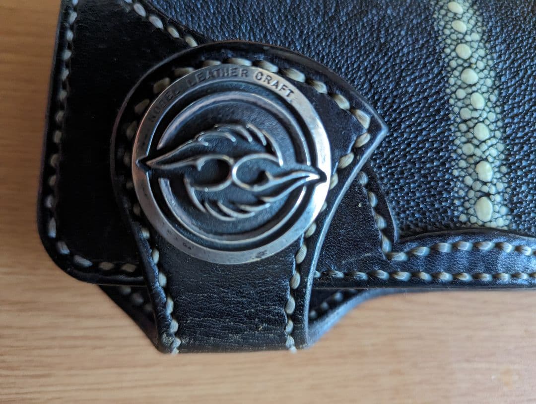 レザー ストライプ 長財布