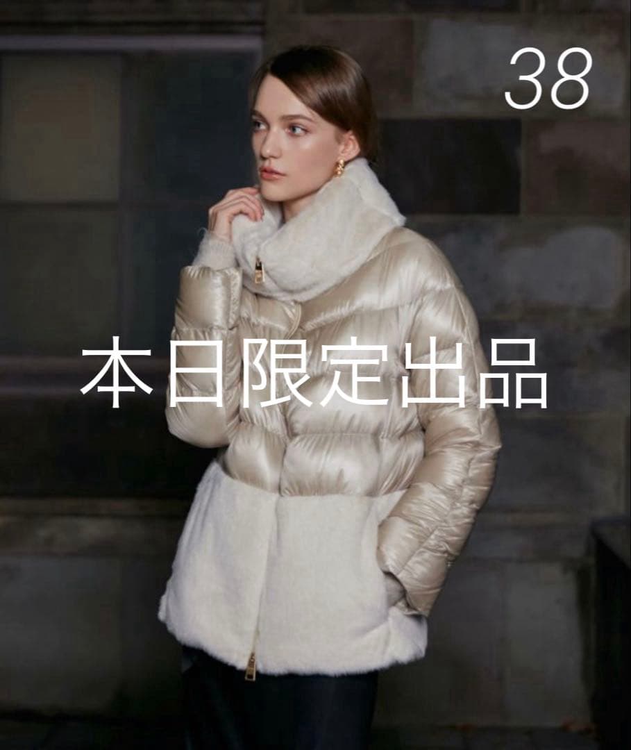 HERNO❤︎ナイロンウルトラライト＆ニューレディ フェイクファー ジャケット38
