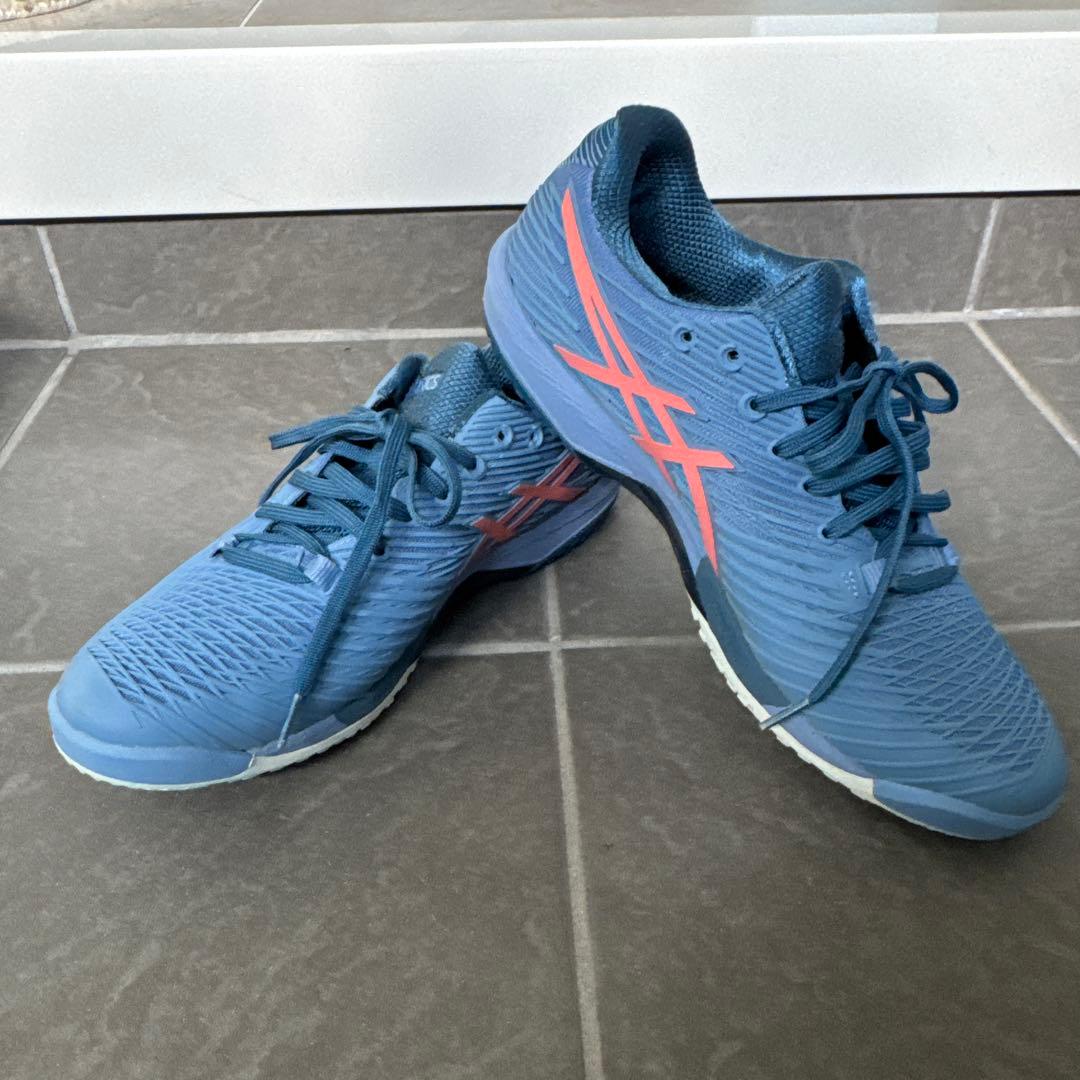 【美品】ASICSテニスシューズ28cmSOLUTION SPEEDブルーピンク