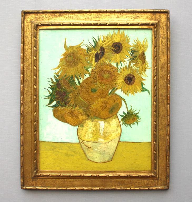 フィンセント・ファン・ゴッホ ひまわり ヴィンテージ ステンドグラス ヒマワリ