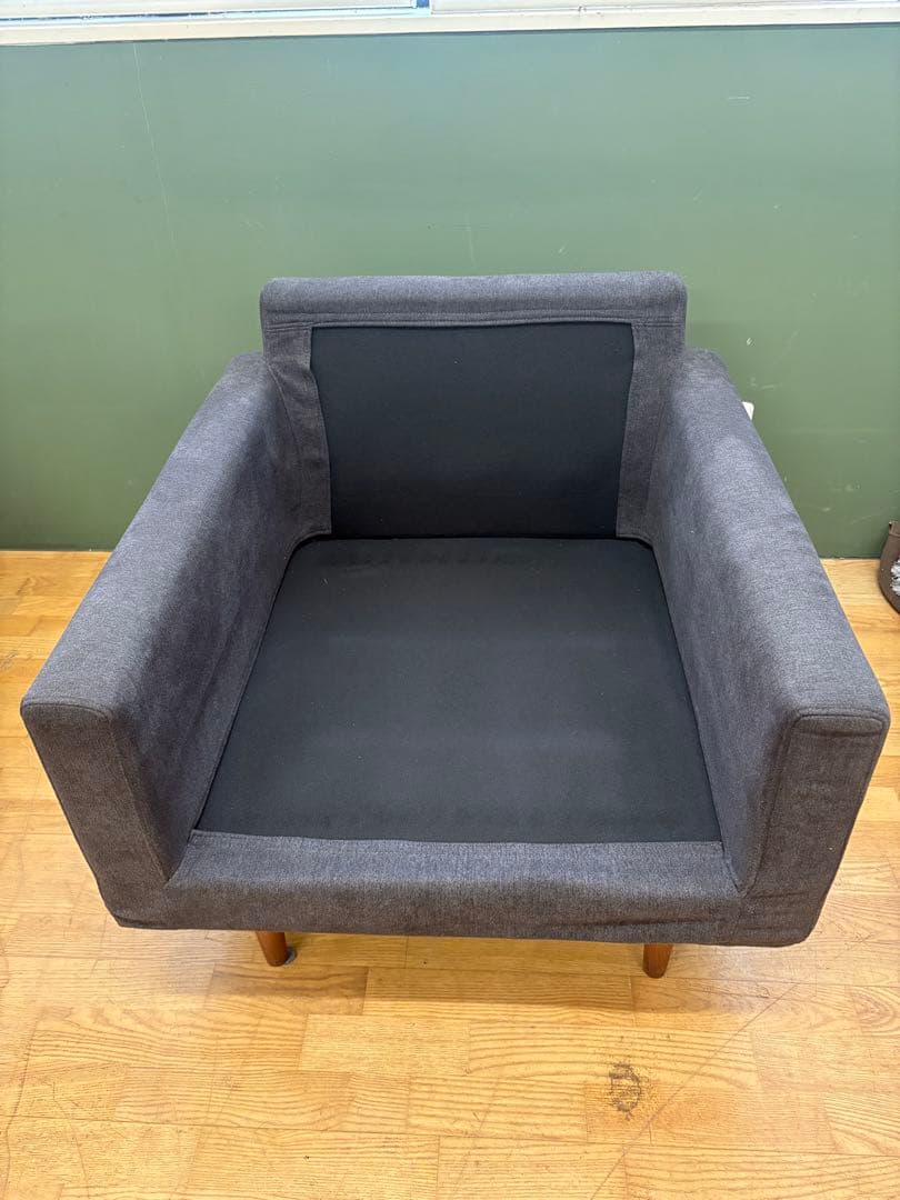 M046 グレー 1人掛けソファ 幅760mm