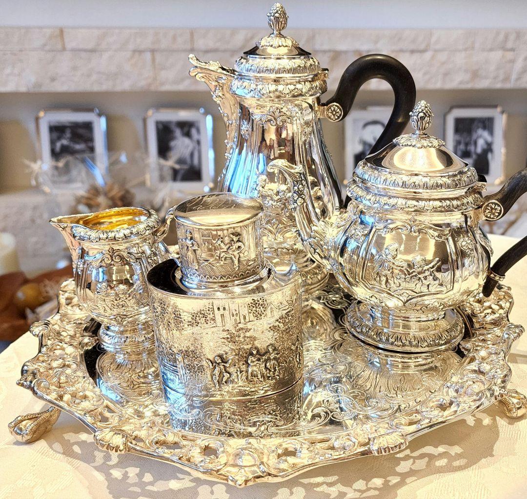 純銀P シルバープレート シルバー ティーキャディ アンティーク