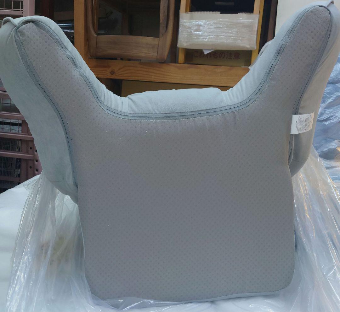 いつでも背もたれ　肘付き　クッション　GY色