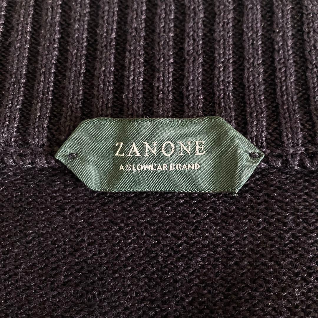 ZANONE CHIOTO コットン リネン スタンドカラー カーディガン50