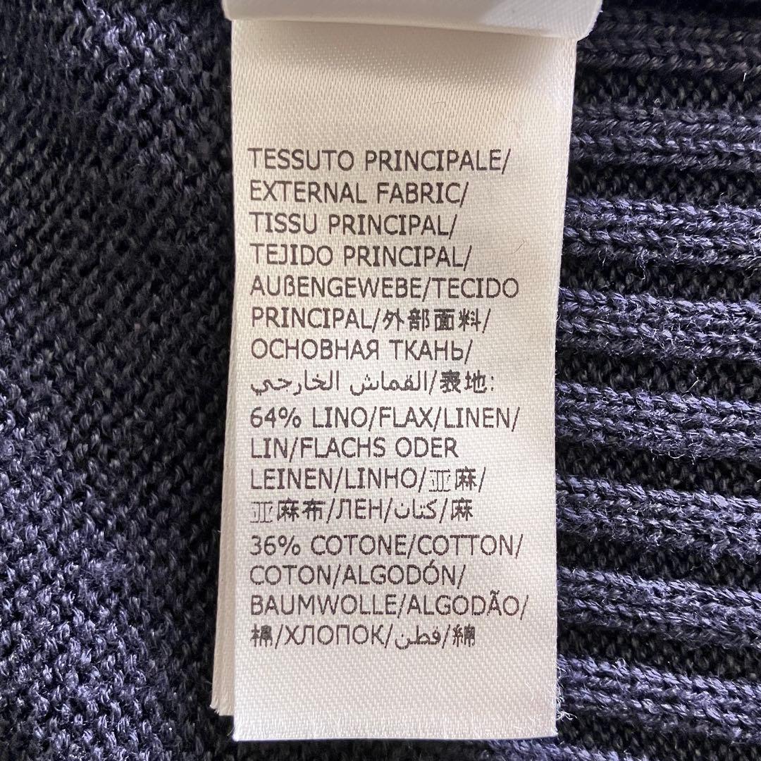 ZANONE CHIOTO コットン リネン スタンドカラー カーディガン50