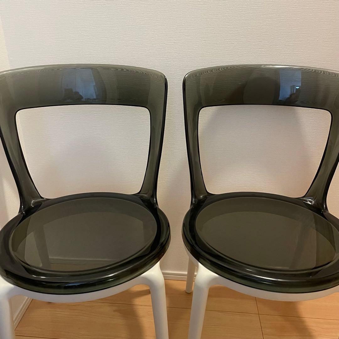 【2脚セット】ソフトライン　LUNA ルナ　スタッキングチェア　ダイニングチェア