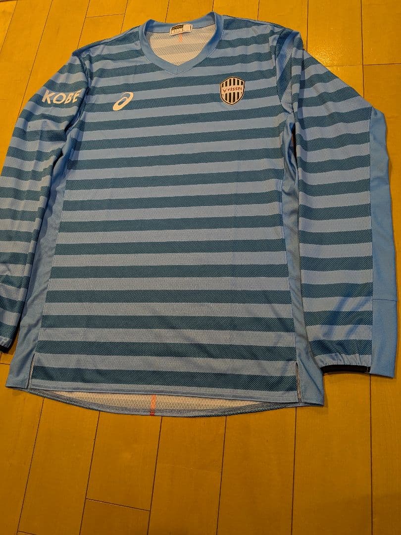 2019ヴィッセル神戸GKユニフォーム長袖 水色 ストライプ