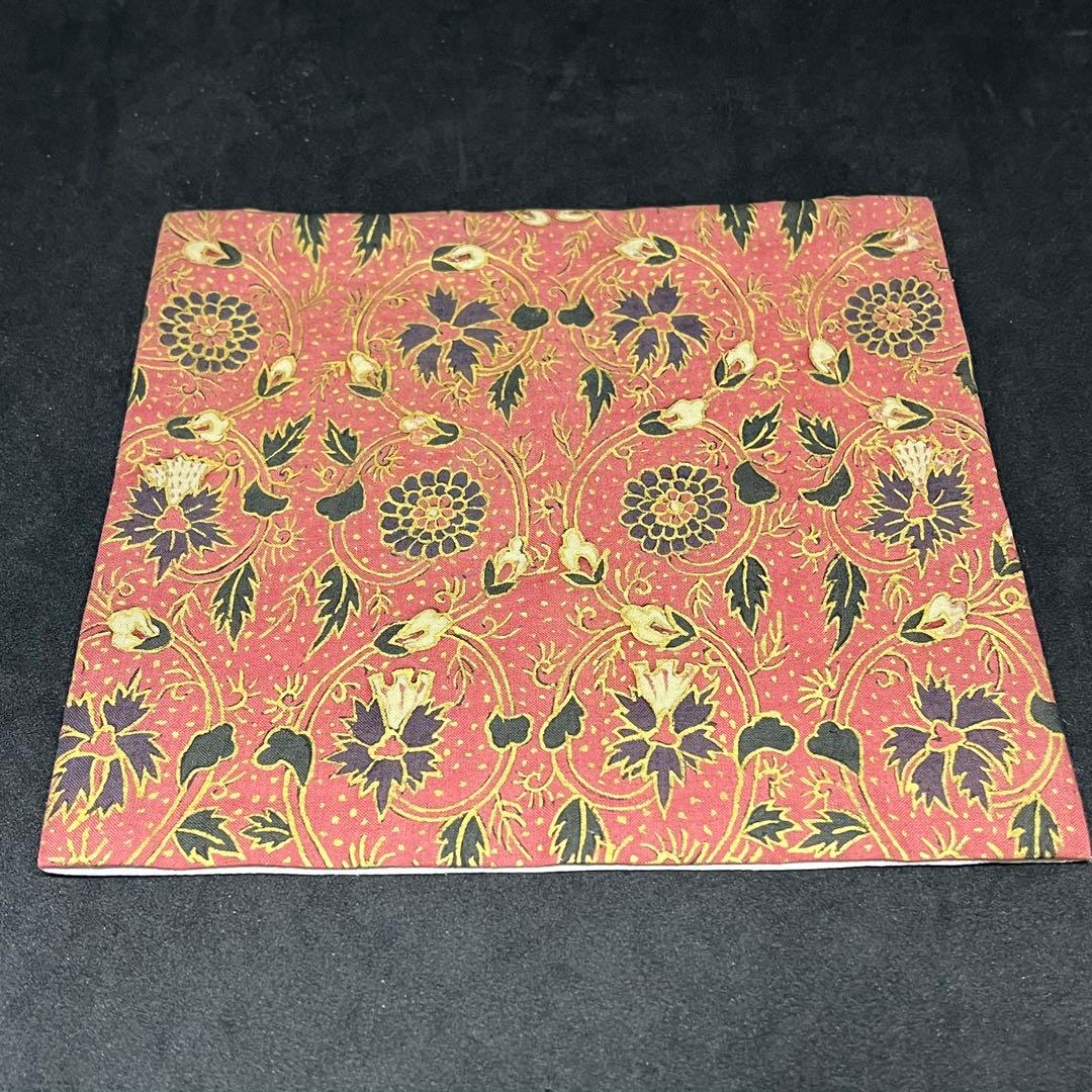 【珍品】松莚流　帛紗　袱紗　『赤地霰手金更紗』　更紗　金更紗　煎茶　茶道具