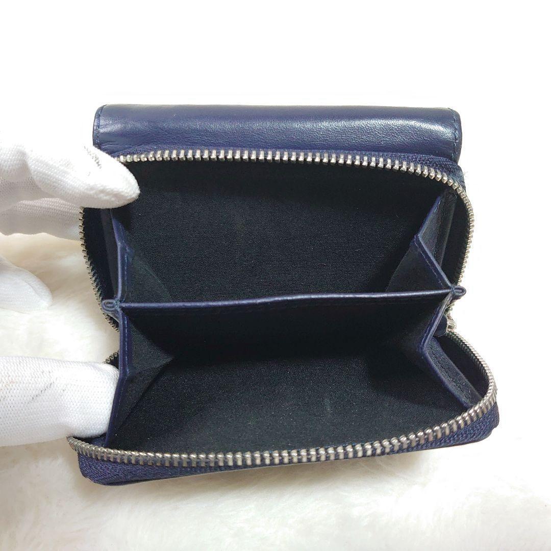 DIESEL ディーゼル 三つ折り財布 Dロゴ ネイビー