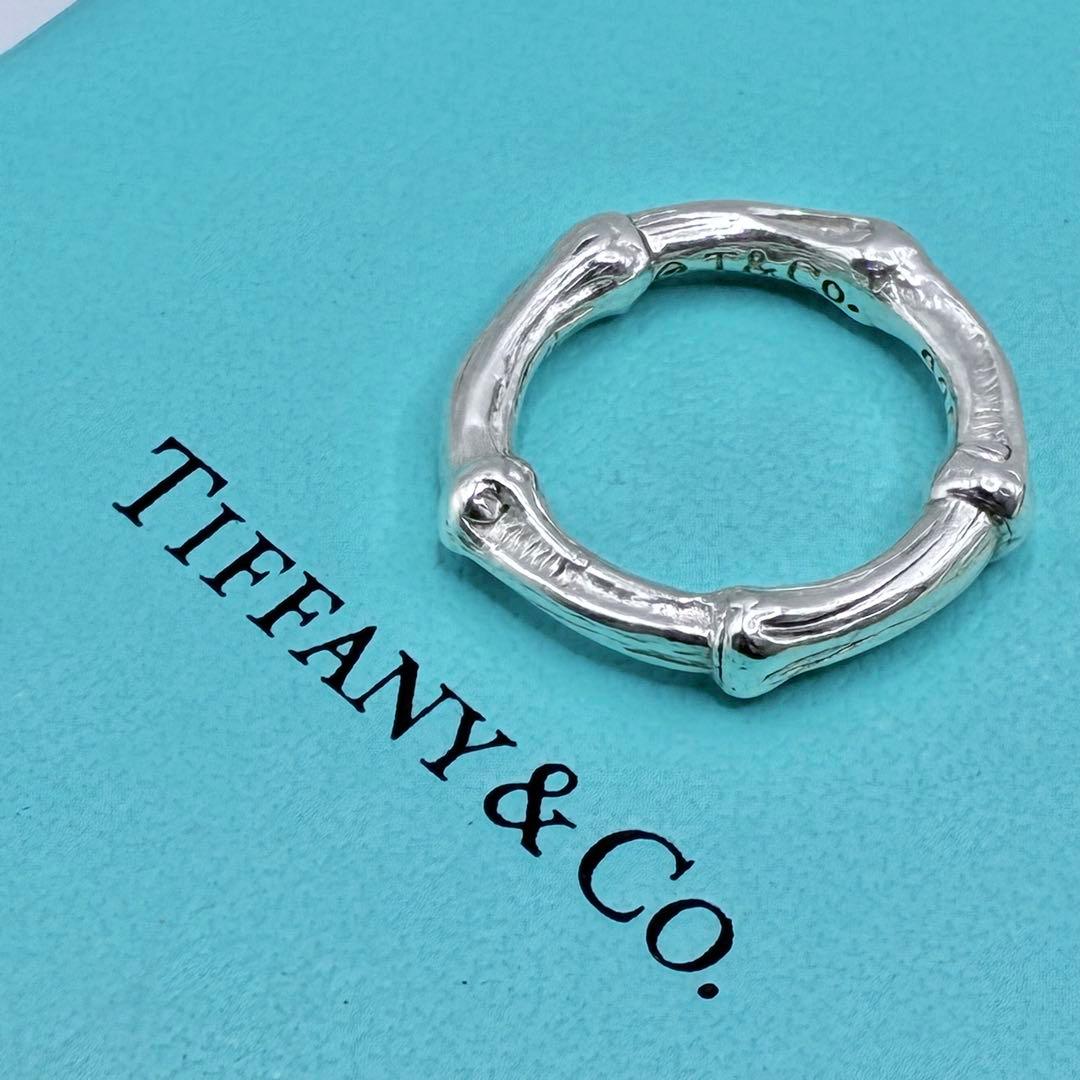 オールドティファニー　バンブー　ボーン　リング　12号　シルバー　竹モチーフ