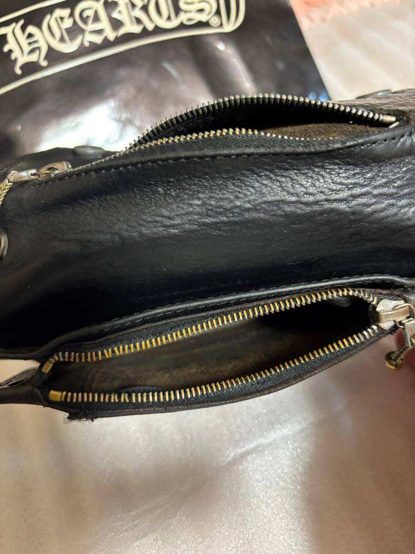 【確実正規品】クロムハーツ2zip フローラルボタン　ウォレット　財布　レザー