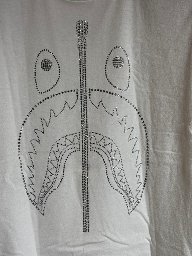 A BATHING APE スワロフスキー SHARK Tシャツ M