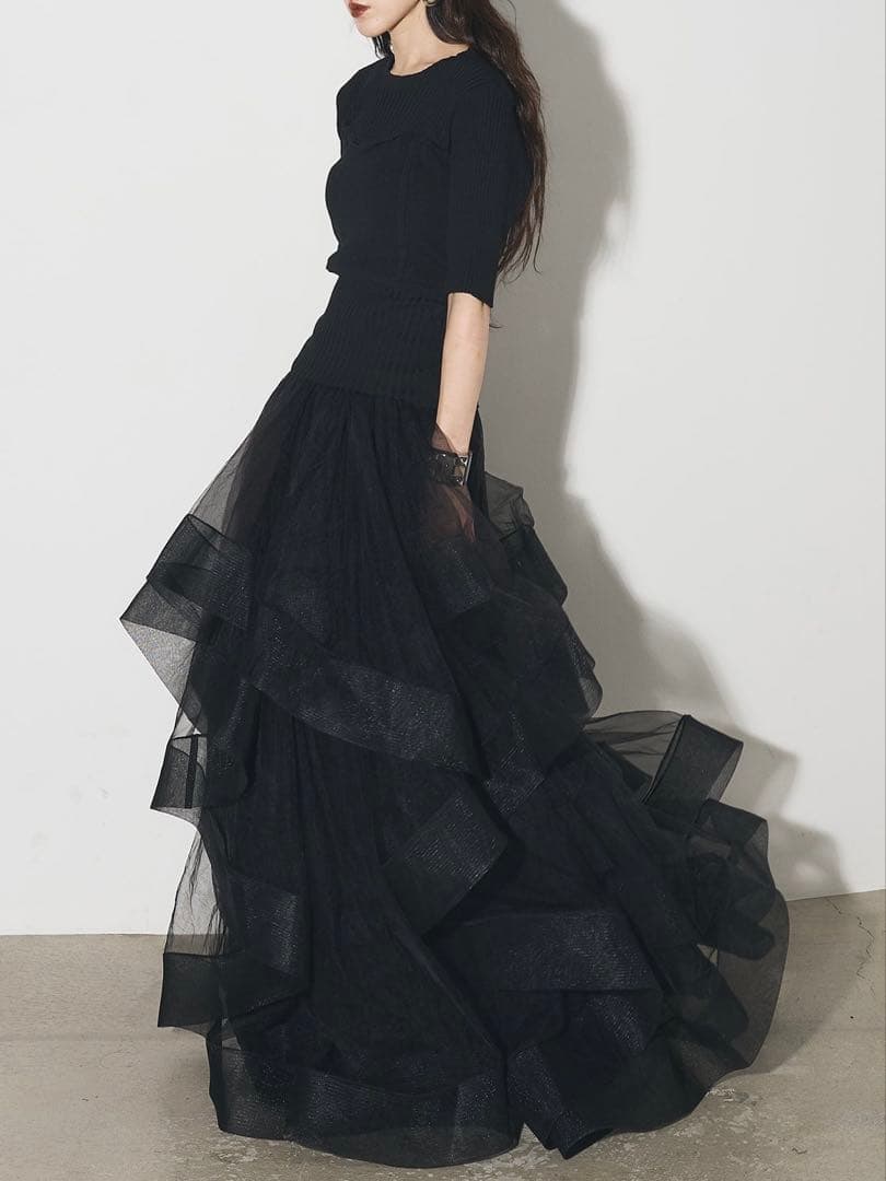 ANDREA&Co ボリュームフリルチュールスカート