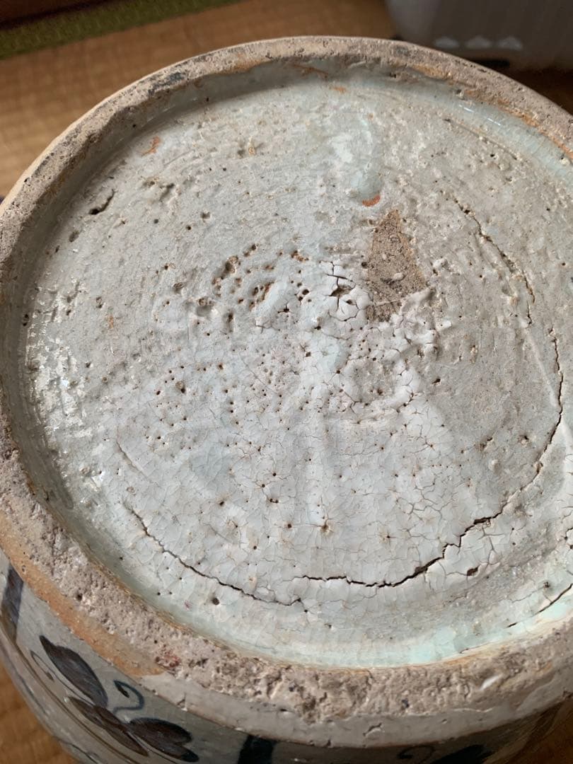 中国明時代早期染付大缶