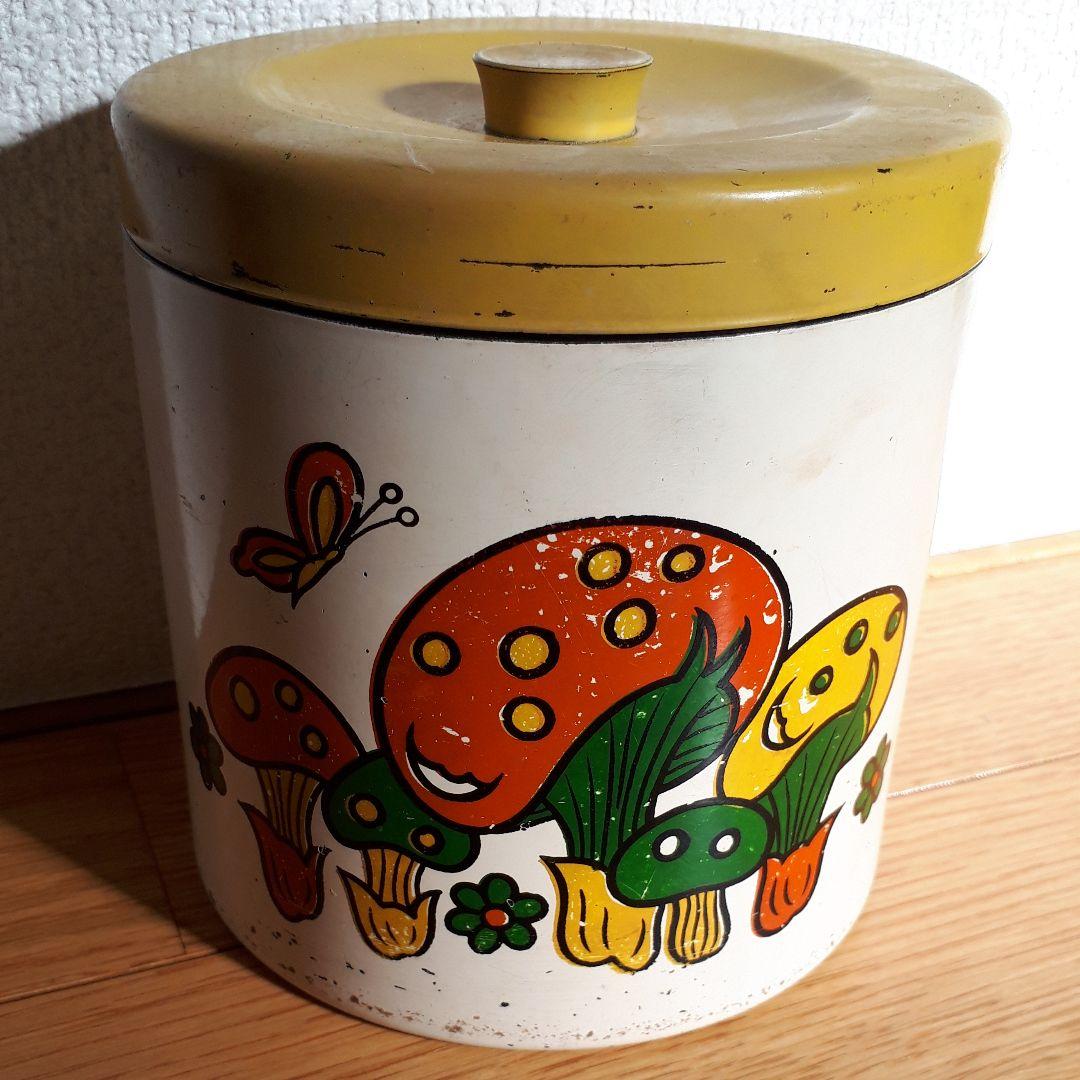 1960年代 米国ビンテージ ロイヤルテリーきのこ柄キャニスター３こセット