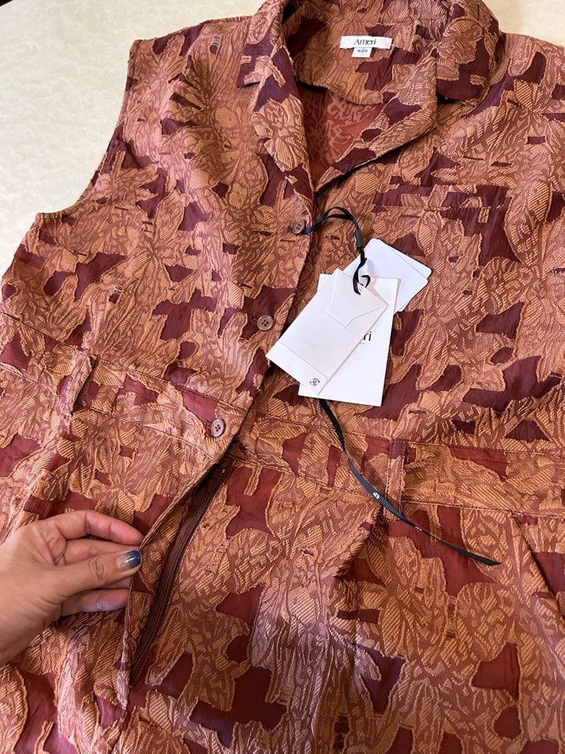 新品★ SHEER JACQUARD TAILORED ROMPERS