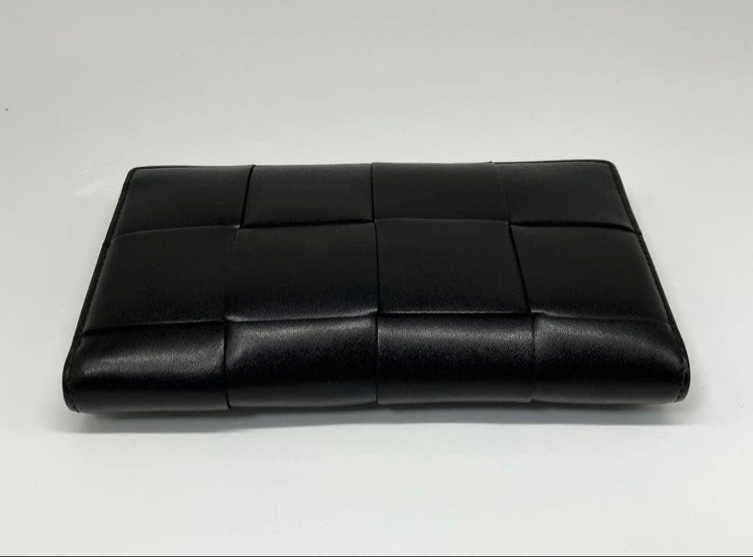 ボッテガ ヴェネタ カセット ラウンドファスナー 長財布 ブラック