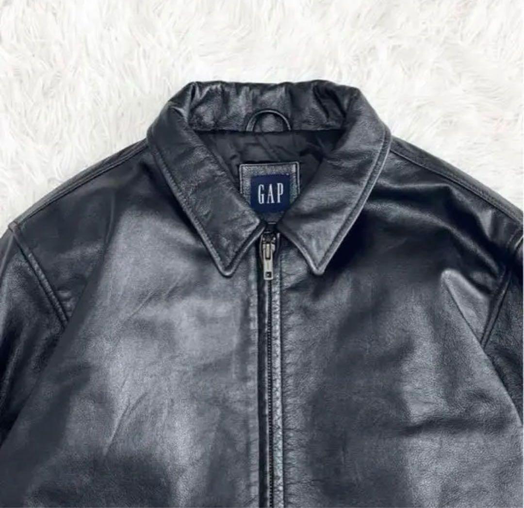 OLD GAP オールドギャップ 短丈 レザージャケット ブラック