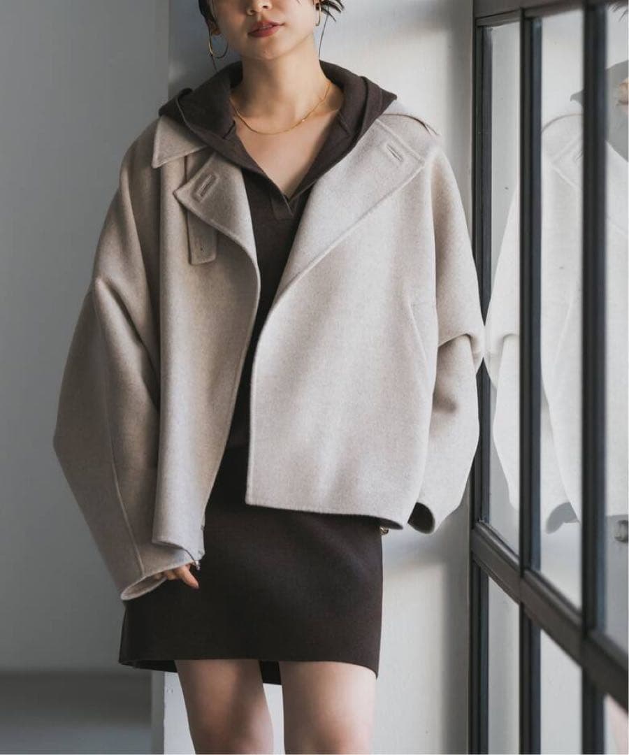 【新品】NOBLE ◆ Super160s リバードルマンショートコート