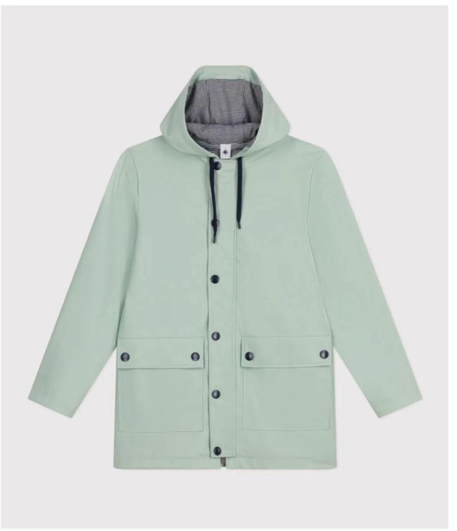 美品　プチバトーヨットパーカーアウタースS　ライトグリーン