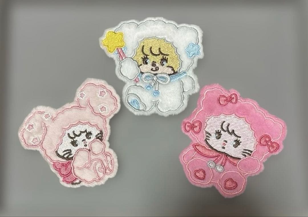 【小】mikko 刺繍ワッペン3枚セット