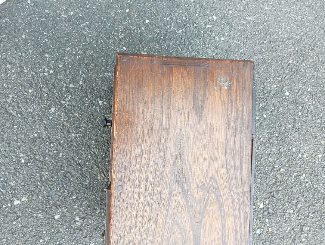 特*壺様 小引き出し　戦前　木製　欅　南満州鉄道株式会社の焼き印付き　戦時資料