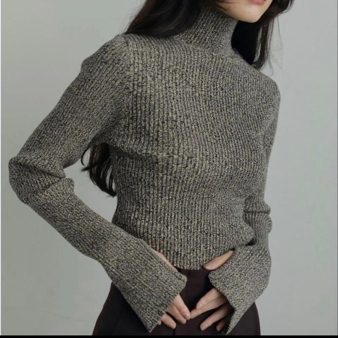 トップス anuke Slit Turtle Knit