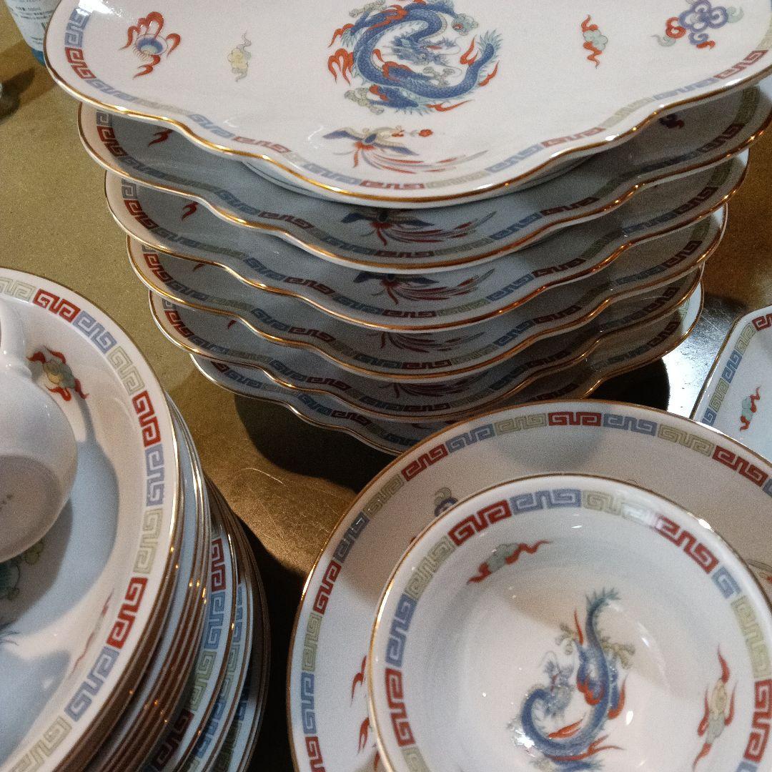 中華　飲茶　ドラゴン　龍　竜　食器　炒飯　チャーハン
