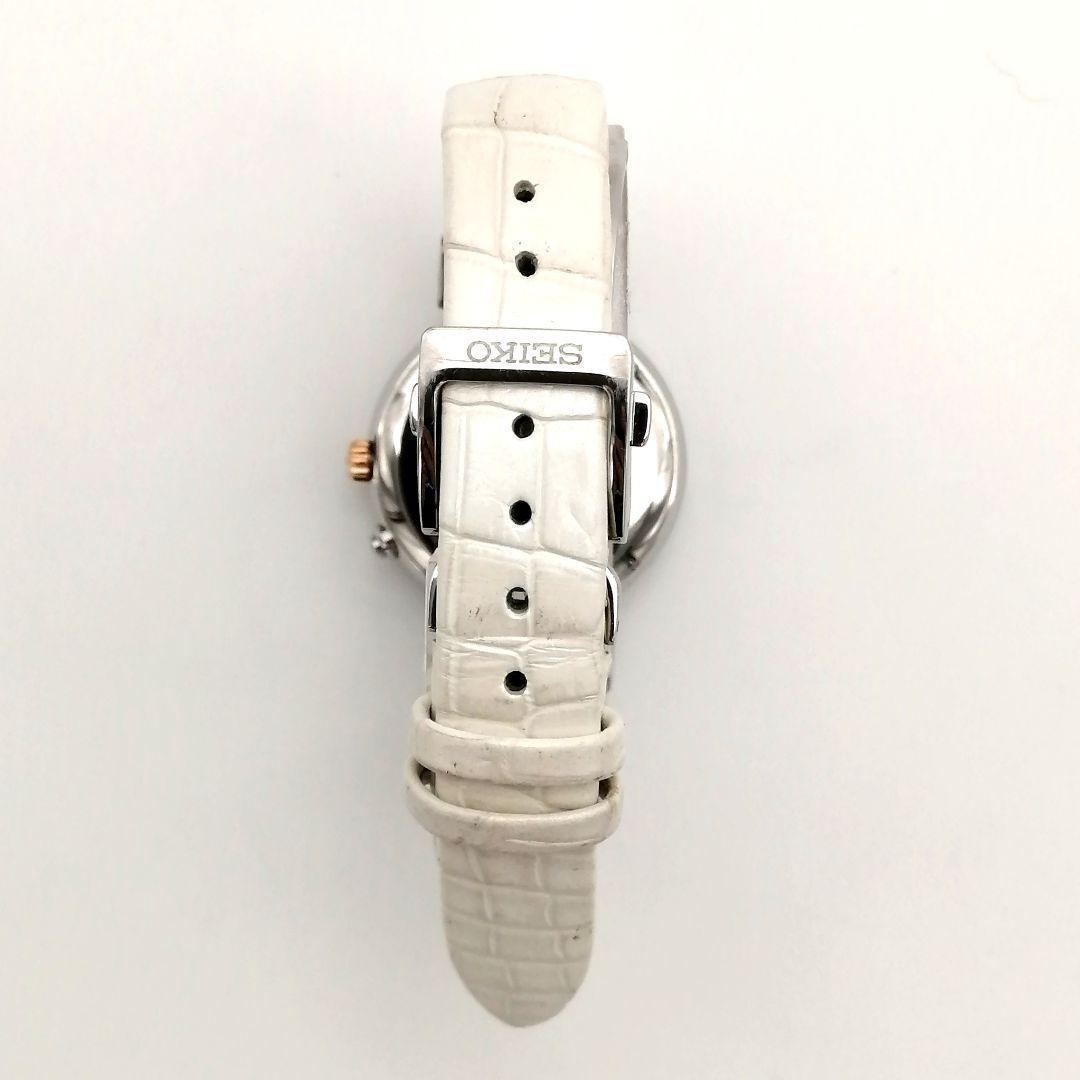 稼働✨ SEIKO　エクセリーヌ　ダイヤベゼル　シェル　腕時計　付属品　ソーラー