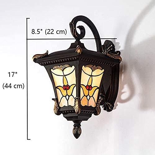 ステンドグラス 北欧風デザイン 玄関照明 ポーチライト