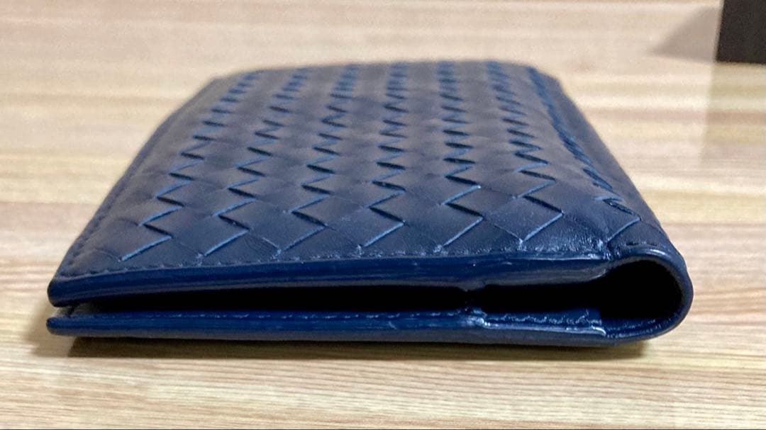 ボッテガ・ヴェネタ 長財布 キーリング ネイビー