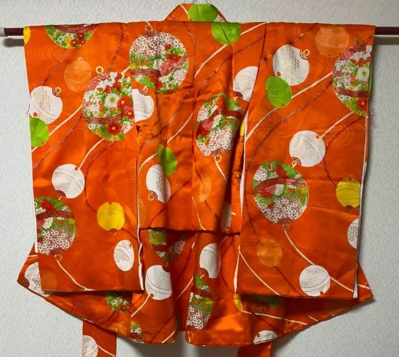 No.91正絹アンティーク子供着物美品です。着丈67.5裄丈37.5センチ