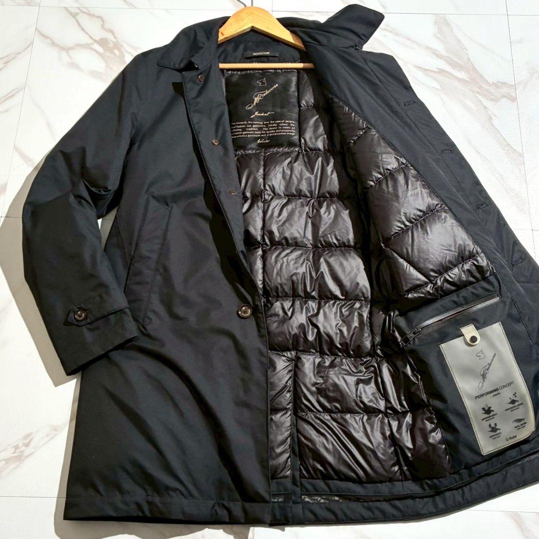 Montecore ダウンジャケット ステンカラーコート ナイロン46 ブラック