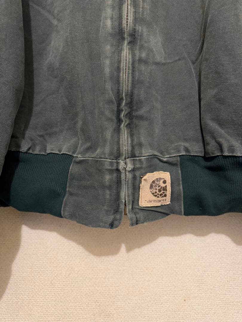 k*u様 Carhartt サンタフェジャケット J13 グリーン 企業ロゴ 美