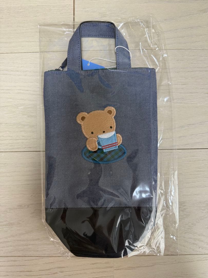 ファミリア　familiar　ボトルケース　デニム　ネイビー