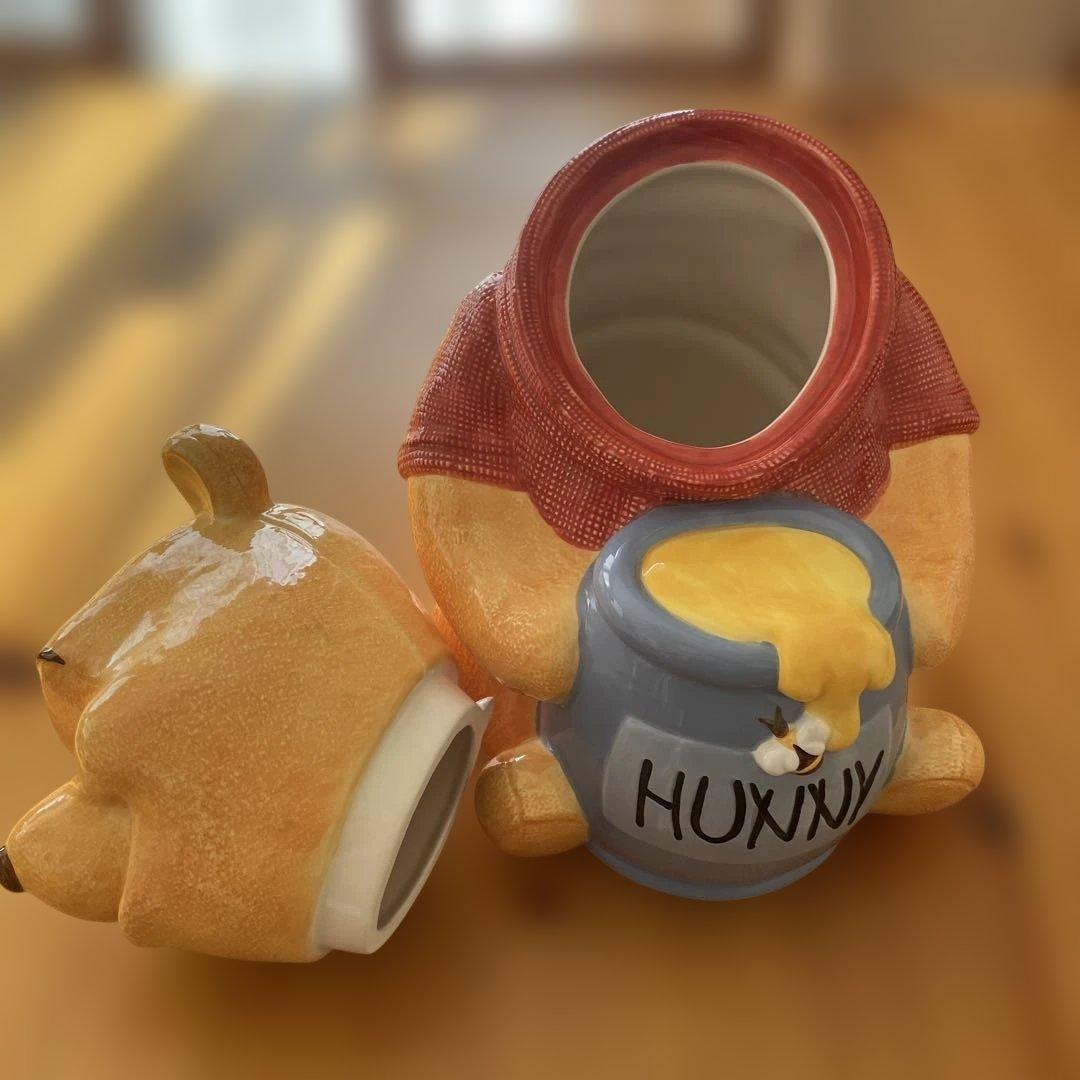 ディズニーSimply Pooh プーさん　クッキージャー　陶器　キャニスター