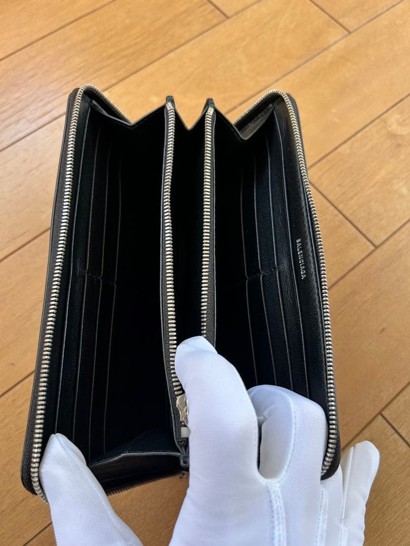 BALENCIAGA ブラック 長財布 収納袋付き