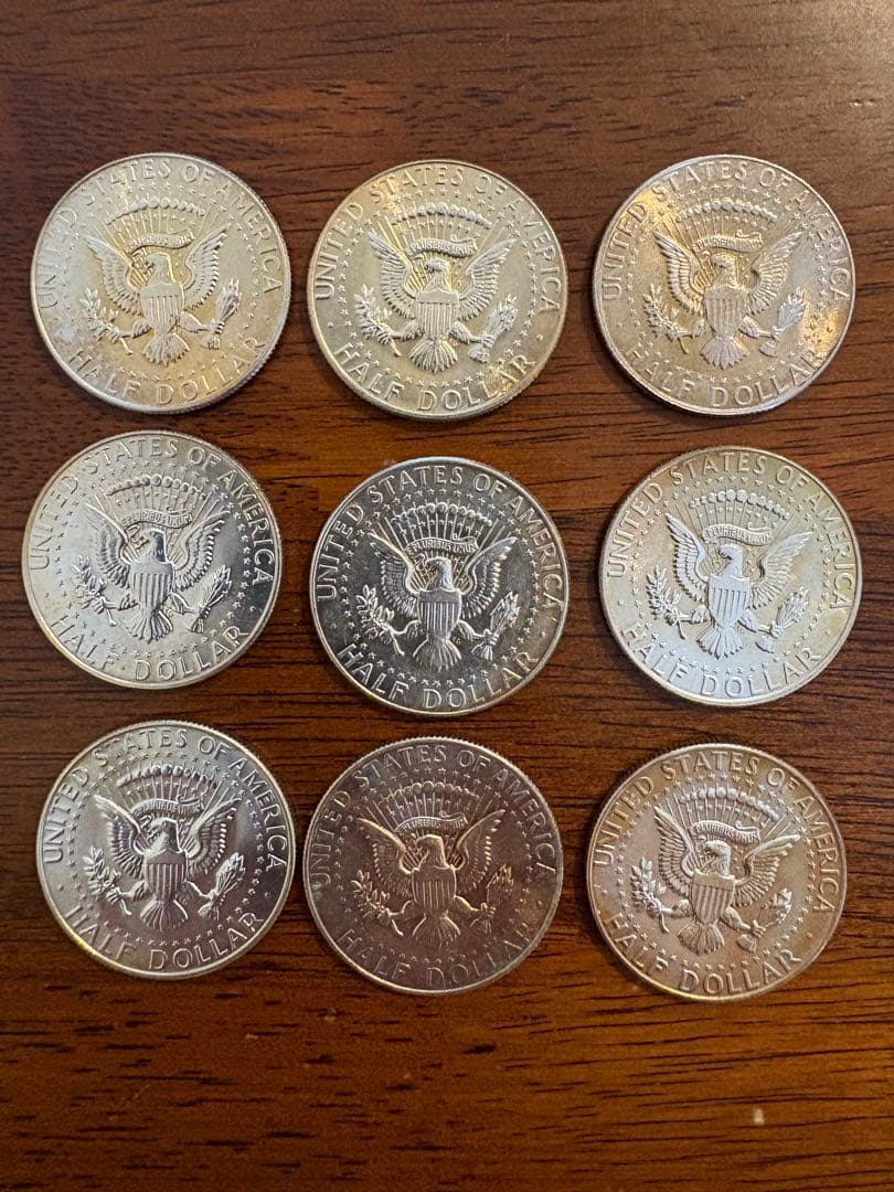 ケネディハーフダラー　銀貨　9枚セット#2